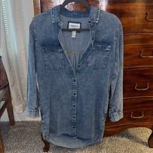 Forever 21 Light Blue Denim Shirt Dress